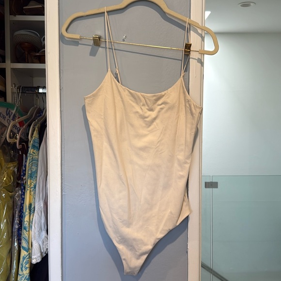 Nuuds Bone Cami Spaghetti Strap Bodysuit - Picture 1 of 3